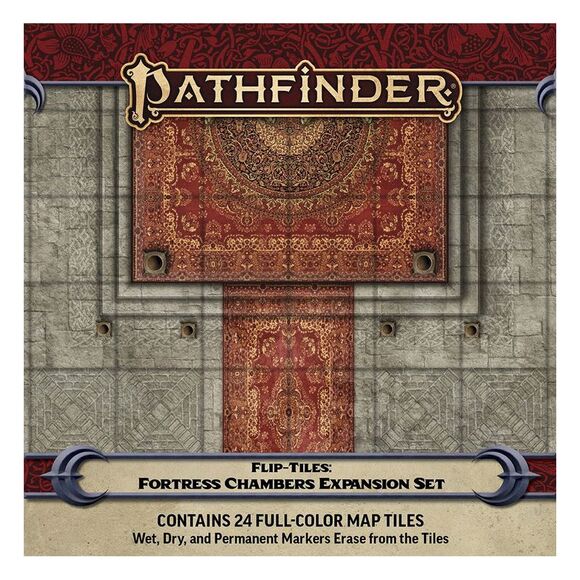 Pathfinder Flip-Tiles Fortress Starter Set – 42 Double-Sided Map Tiles For RPG Gaming